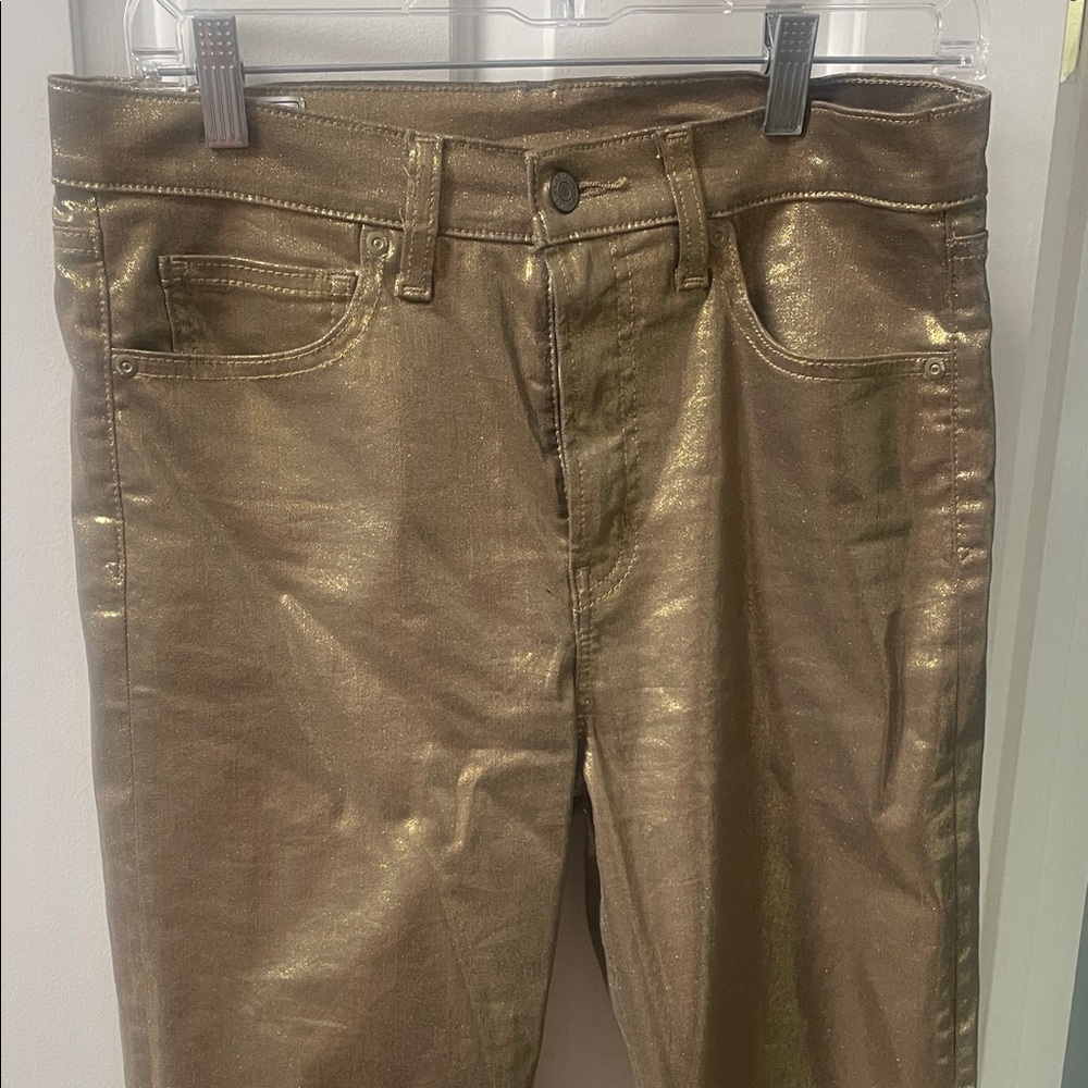 GAP Metallic Gold Skinny Jeans